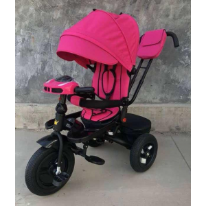 Трехколесный велосипед  Kinder Trike Comfort  (положение лежа) (розовый) надувные колеса 12\10
