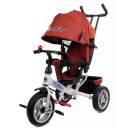 Велосипед детский трехколесный TRIKE PILOT PTA3 красный/белая рама- надувные колеса 12/10