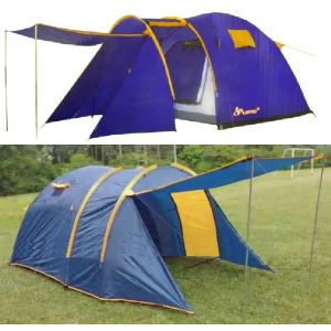 Палатка туристическая LANYU LY-1605, 4-х местная 410x210x175см
