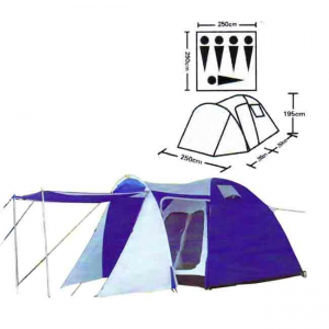 Палатка туристическая 4-х местная, арт. LANYU LY-1607D (210+200х230х165)