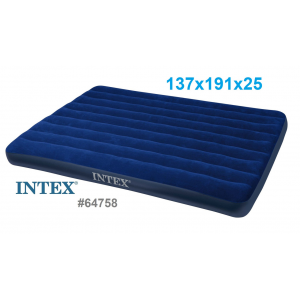 Надувной матрас кровать Intex 64758 (усиленный), 137х191х25