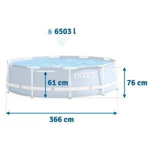 Каркасный бассейн Intex для дачи 26710 Prism Frame Pool 366x76