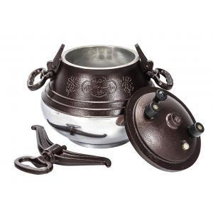 Афганский казан Rashko Baba полированный 10л (7-8 персон), с ручками, арт. АКп-10