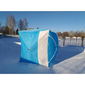 Палатка-куб зимняя Bazizfish 1621 (Утепленная) 180х180х205см (Синяя)