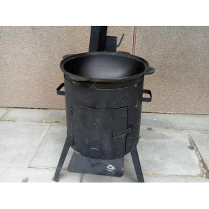 Металлическая Печь для казана с трубой 
