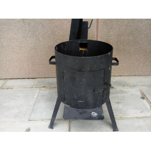 Печь для казана усиленная с трубой 