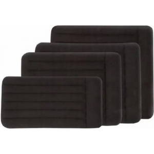 Надувной матрас Intex 183x203x30(25) с подголовником, арт. 64144 (темно-серый)