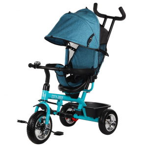 Детский трехколесный велосипед с поворотным сидением City Ride Compact арт. 01TQ (бирюзовый)