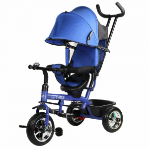 Детский трехколесный велосипед с поворотным сидением City Ride Compact арт. 01DBL (синий)