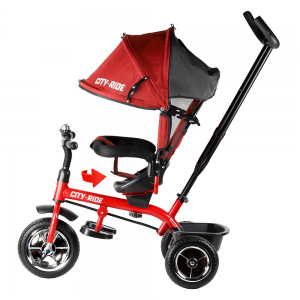 Детский трехколесный велосипед с поворотным сидением City Ride Compact арт. 01RD (красный)