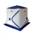 Палатка зимняя куб СЛЕДОПЫТ 2-х местная, 3 слоя, 180х180х180 см, цв. бело-синий