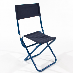 Стул туристический складной со спинкой СЛЕДОПЫТ (42х49х94), цв. т. синий, арт. PF-FOR-S05
