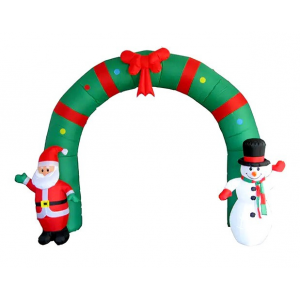 Надувная новогодняя арка со Снеговиком и Дедом Морозом, арт. VT20-70004