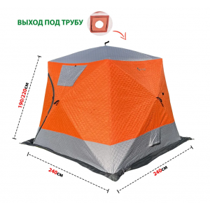 Палатка зимняя куб трехслойная Mircamping (240х240х220см), арт. MIR-2017
