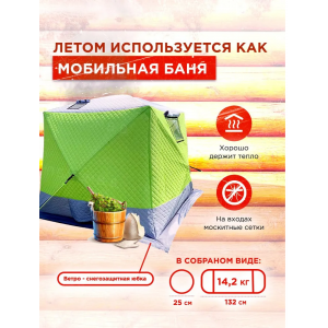 Палатка зимняя куб трехслойная Mircamping (210х210х170см), арт. MIR-2018