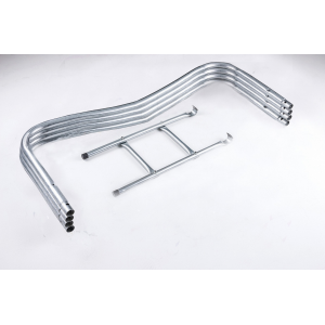 Батут Atlas Sport 374 см (12ft) с внутренней сеткой и лестницей BLUE