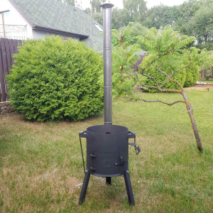 Набор печь следопыт  и казан на 8 л + Шумовка и половник в подарок