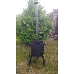 Набор печь следопыт  и казан на 8 л + Шумовка и половник в подарок