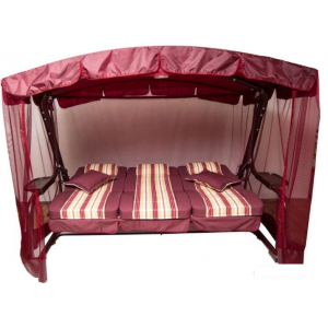 Садовые качели Olsa Палермо Премиум с832, 266x144x186 см, 3-местные, раскладные, с москитной сеткой