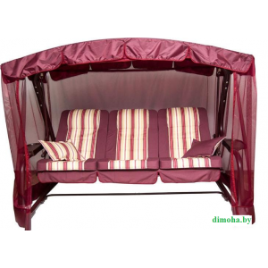 Садовые качели Olsa Палермо Премиум с832, 266x144x186 см, 3-местные, раскладные, с москитной сеткой