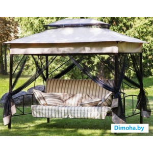 Садовые Шатер - качели Olsa с москитной сеткой, до 280 кг, 272x202x238 см, арт. с943