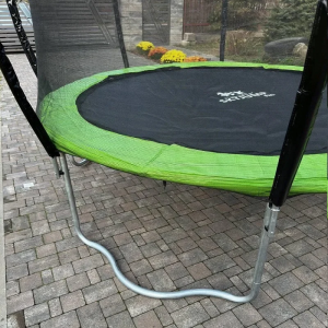 Батут SKYJUMP MASTER green 312 cм  с защитной сеткой и лестницей