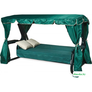 Садовые качели LetoLux Нирвана Premium 76 (Зелёный) 4-местные, до 740 кг, 286х176х172 см