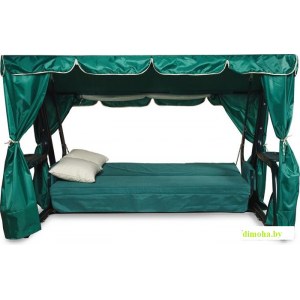 Садовые качели LetoLux Нирвана Premium 76 (Зелёный) 4-местные, до 740 кг, 286х176х172 см