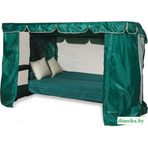 Садовые качели LetoLux Нирвана Premium 76 (Зелёный) 4-местные, до 740 кг, 286х176х172 см