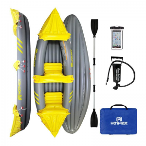 Каяк надувной HOTMAX PVC kayak x2 Yellow-Gray, 325х86х53см