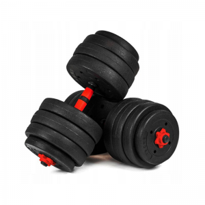 Набор композитных гантелей AMETIST 40 кг с соединительным грифом