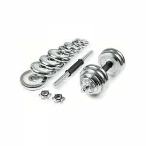 Набор гантелей хромированных AMETIST в чемодане 30 кг