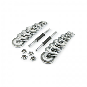 Набор гантелей хромированных AMETIST в чемодане 30 кг