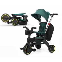 Детский трёхколёсный складной велосипед Trike IT 108920/ЗЕЛЕНЫЙ