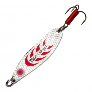 Блесна колеблющаяся Mepps Syclops красные полосы/серебро №1, 12гр