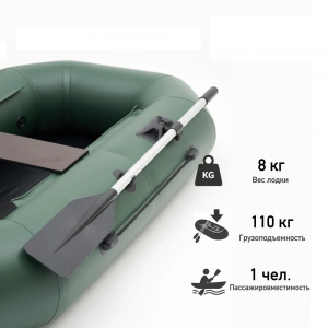 Лодка ПВХ «ТРИ АКУЛЫ» LTA 200, одноместная (200х100х29))+жилет в подарок!