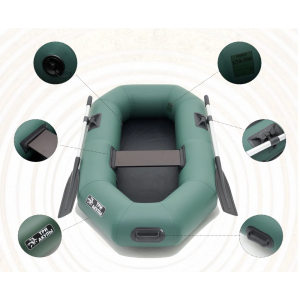 Лодка ПВХ «ТРИ АКУЛЫ» LTA 200, одноместная (200х100х29))+жилет в подарок!