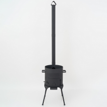 Печь для казана (3 мм) с дымоходом и ЗОЛЬНИКОМ 