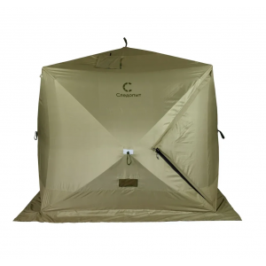 Баня-палатка куб походная СЛЕДОПЫТ, 215х215х205 см, 1 слой, цв. олива