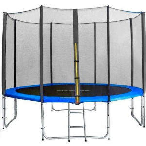 Батут Funfit (12FT) (фанфит) PRO 374 см (УСИЛЕННЫЙ) с лестницей и длинными ножками