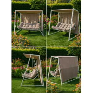 Садовые качели ПИК Монако 001 + москитная сетка, 210х165х191