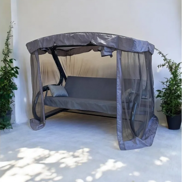 Качели садовые Мобеком Секвойя (серый) 230х143х160 см