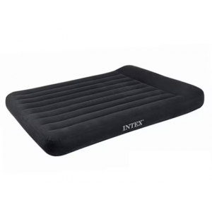 Надувной матрас Intex 137x191x30(25), арт. 64142, с подголовником (темн.серый)