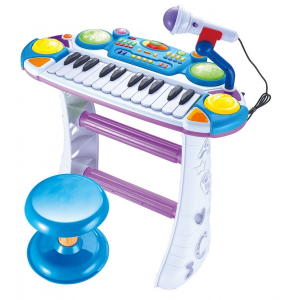 Детское пианино BB335B (45х20) с микрофоном и стульчиком
